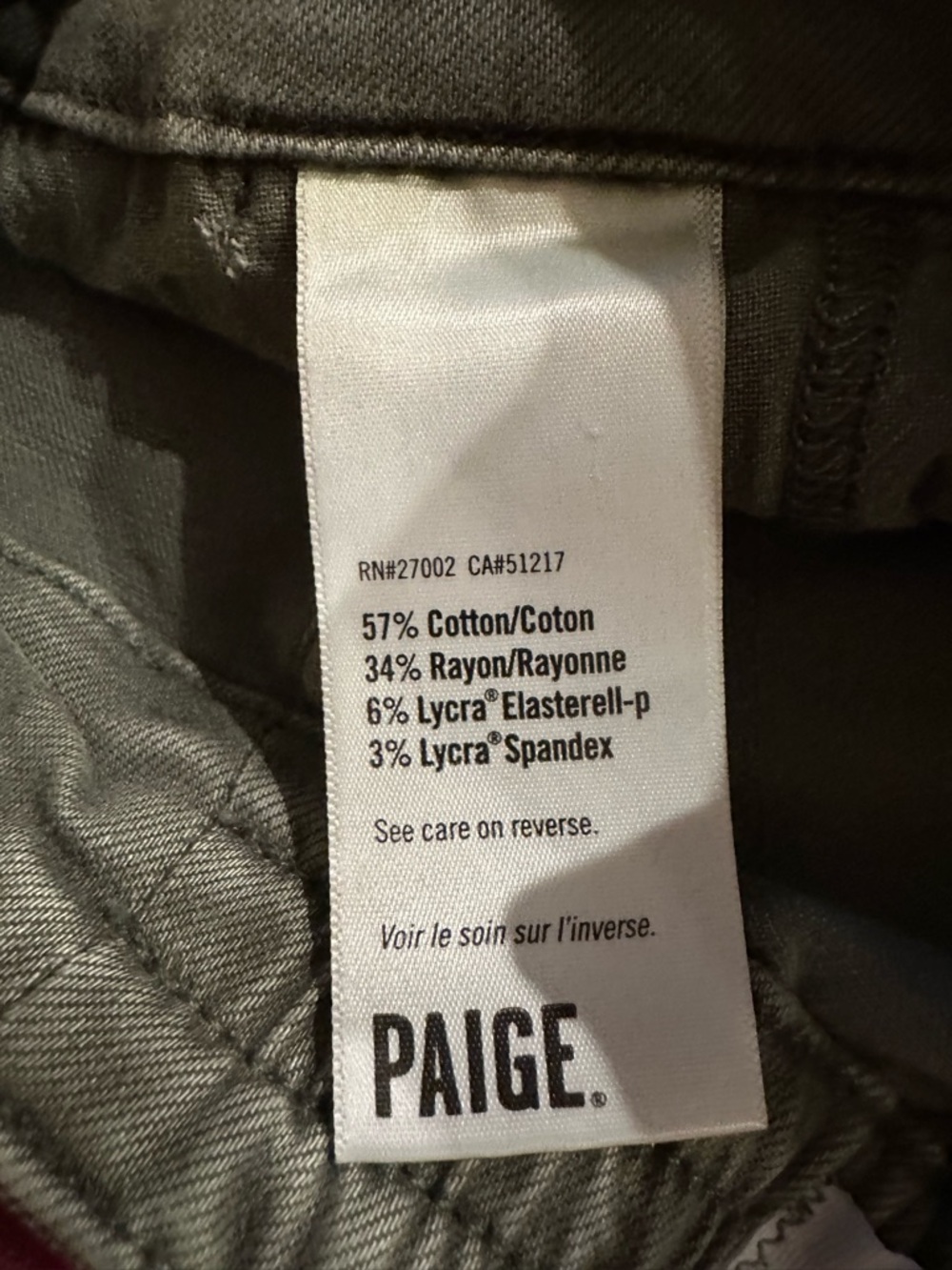 PAIGE Christy Olive Drawstring High-Waist Cotton Shorts - Picture 5 of 5